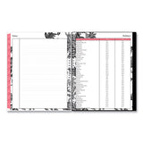 Analeis Create-Your-Own Cover Weekly/Monthly Planner, Floral, 11 x 8.5, White/Black/Coral, 12-Month (July to June): 2024-2025 (BLS130606) Each