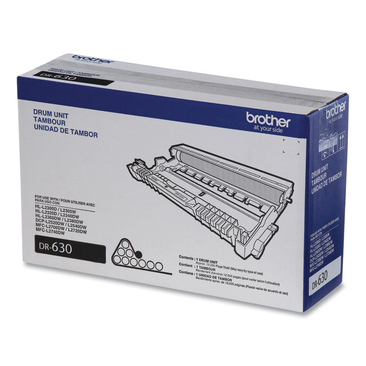 Brother DR630 Drum Unit, 12,000 Page-Yield, Black (BRTDR630) Each