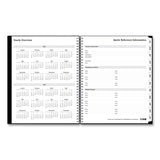 Blue Sky® Teacher's Solid Black Weekly/Monthly Lesson Planner, 9 Classes, 11 x 8.5 Sheets, 12-Month (July to June), 2025 to 2026 (BLS134433) Each