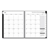 Blue Sky® Teacher's Solid Black Weekly/Monthly Lesson Planner, 9 Classes, 11 x 8.5 Sheets, 12-Month (July to June), 2025 to 2026 (BLS134433) Each