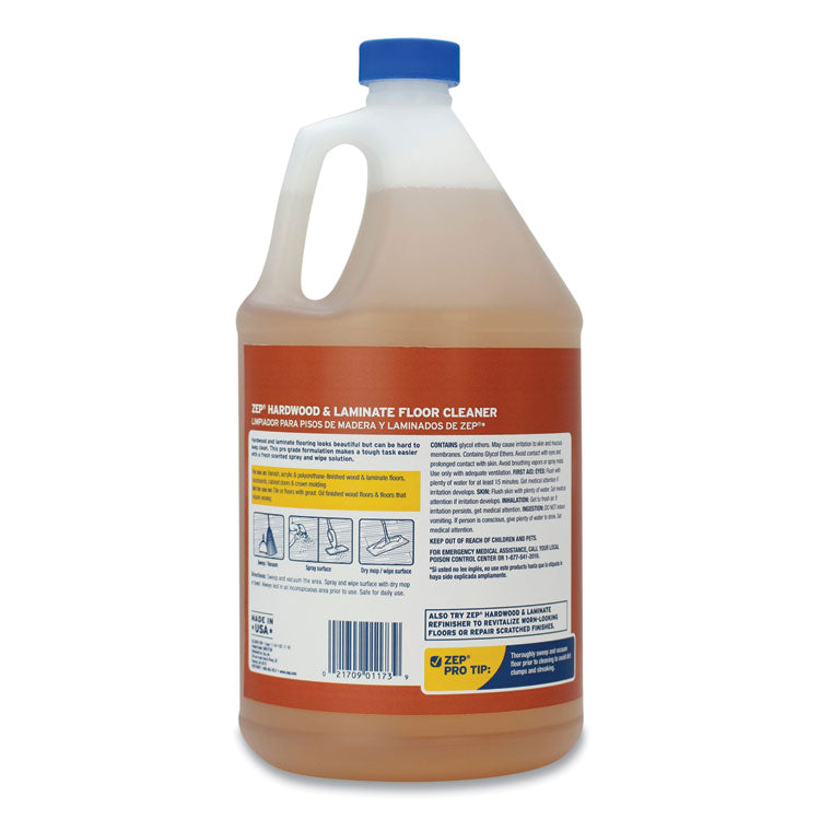 Zep Commercial® Hardwood and Laminate Cleaner, 1 gal Bottle (ZPEZUHLF128EA) Each