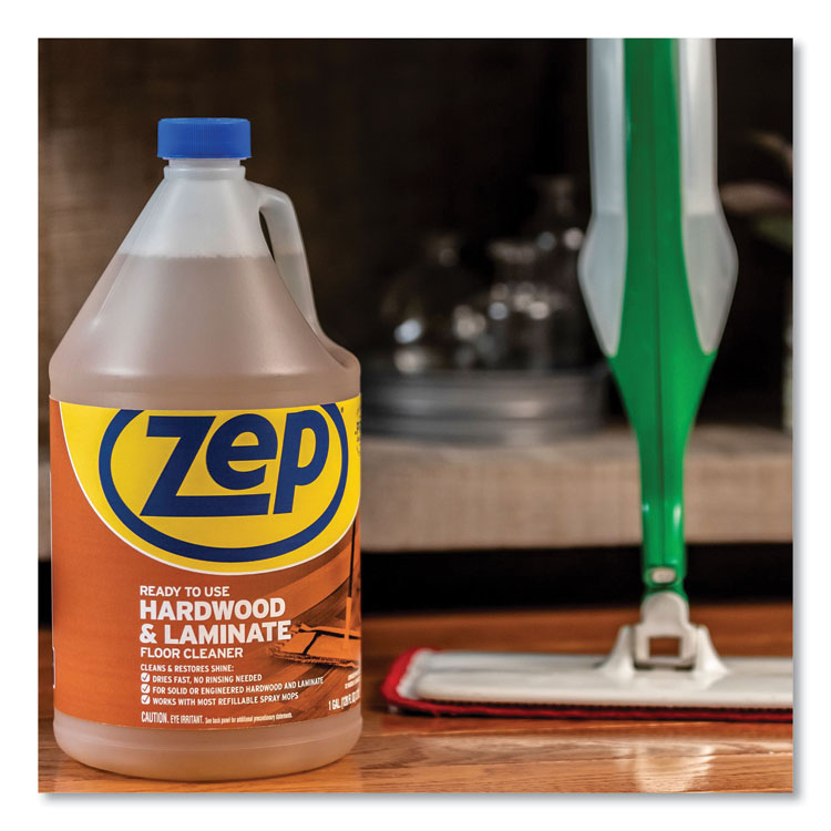 Zep Commercial® Hardwood and Laminate Cleaner, Fresh Scent, 1 gal, 4/Carton (ZPEZUHLF128CT) Case of 4