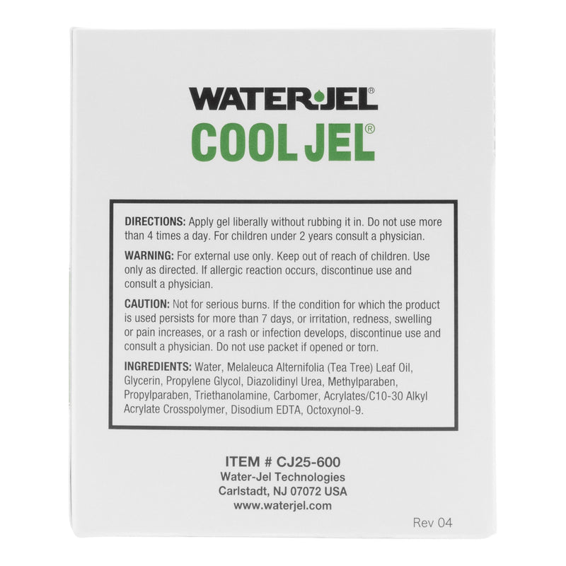Water Jel® Cool Jel Burn Relief Tea Tree Oil / Glycerin Topical Gel 3.5 Gram Individual Packet (786414_BX) 25/BX