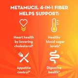 Metamucil® Fiber Supplement Orange Flavor Powder 23.3 oz. 3.4 Gram Strength Psyllium Husk (1189588_EA) 1/EA