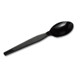 Dixie® Plastic Cutlery, Heavyweight Teaspoons, Black, 1,000/Carton (DXETH517) Case of 1000