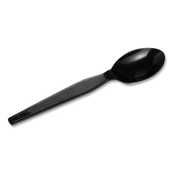 Dixie® Plastic Cutlery, Heavyweight Teaspoons, Black, 1,000/Carton (DXETH517)
