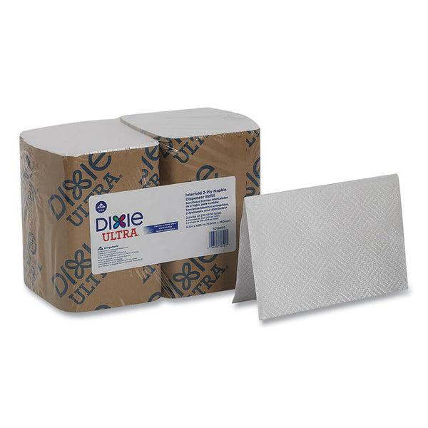Dixie® Interfold Napkin Refills, 2 Ply, 6 1/2x9 7/8, White, 500/Pk, 6 Pack/Ctn (GPC3213000)
