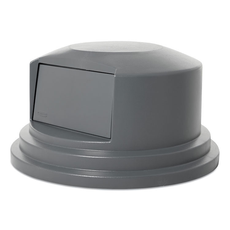 Rubbermaid® Commercial Round BRUTE Dome Top Lid for 55 gal Waste Containers, 27.25" Diameter, Gray (RCP265788GY)
