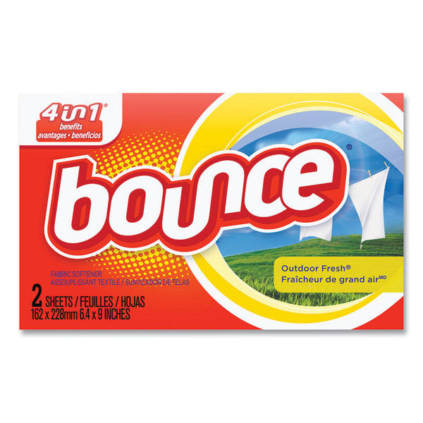 Bounce® Fabric Softener Sheets, Outdoor Fresh, 2/Box, 156 Boxes/Carton (PGC02664)