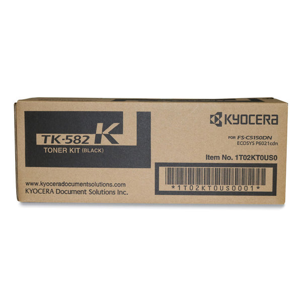 Kyocera TK582K High-Yield Toner, 3,500 Page-Yield, Black (KYOTK582K) Each