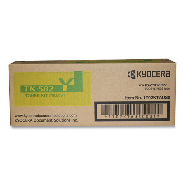 Kyocera TK582Y High-Yield Toner, 2,800 Page-Yield, Yellow (KYOTK582Y) Each