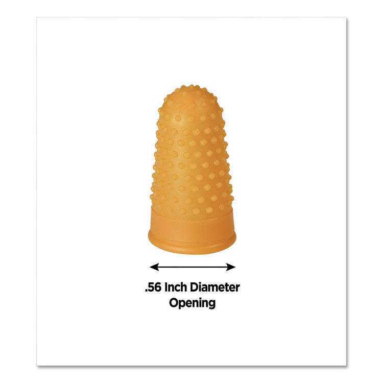 COSCO Fingertip Pads, Size 11, Small, Amber, 12/Pack (CSC098172) 1 Dozen