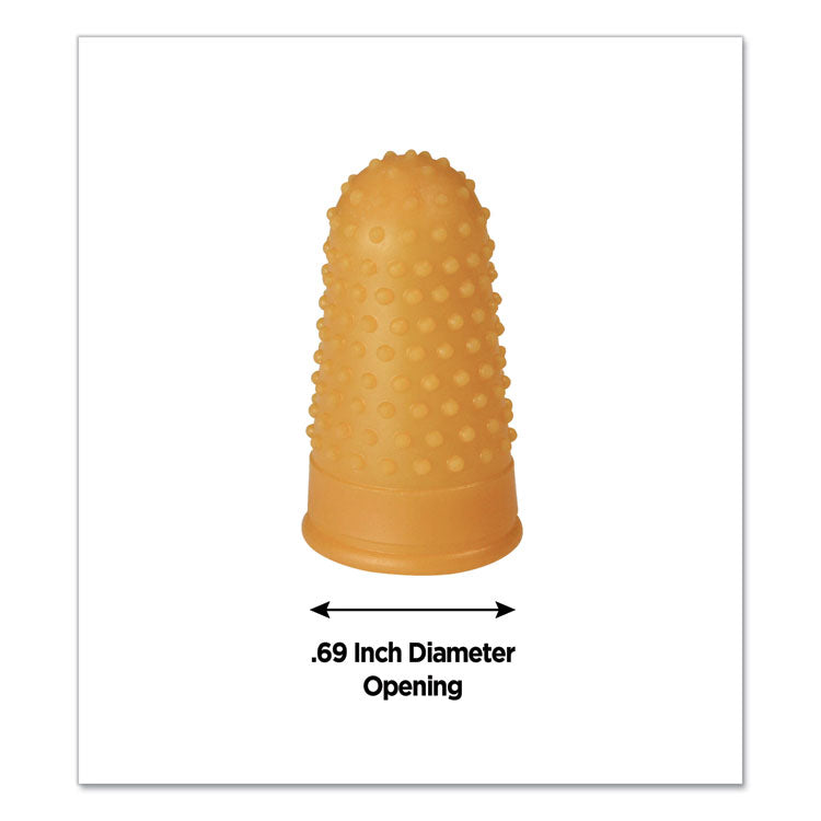 COSCO Fingertip Pads, Size 12, Large, Amber, 12/Pack (CSC098130) 1 Dozen