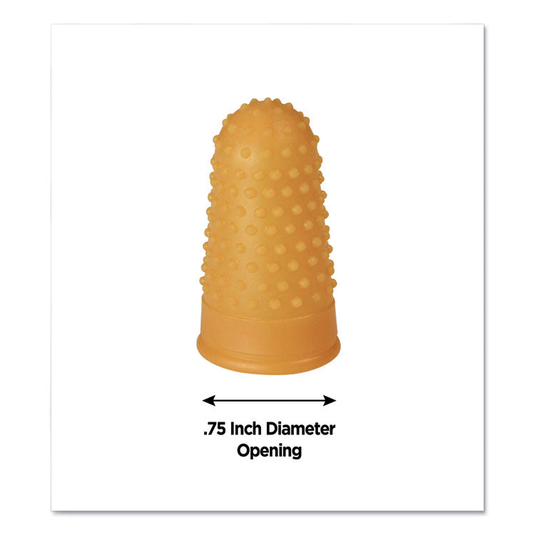 COSCO Fingertip Pads, Size 13, Extra Large, Amber, 12/Pack (CSC098199) 1 Dozen