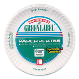 AJM Packaging Corporation White Paper Plates, 6" dia, 100/Pack, 10 Packs/Carton (AJMPP6GREWH)