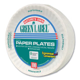 AJM Packaging Corporation White Paper Plates, 6" dia, 100/Pack, 10 Packs/Carton (AJMPP6GREWH)