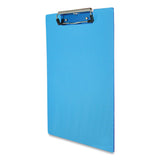 Saunders Acrylic Clipboard, 0.5" Clip Capacity, Holds 8.5 x 11 Sheets, Transparent Blue (SAU21567) Each