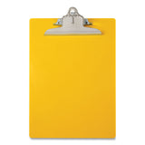 Saunders Recycled Plastic Clipboard with Ruler Edge, 1" Clip Capacity, Holds 8.5 x 11 Sheets, Yellow (SAU21605) Each