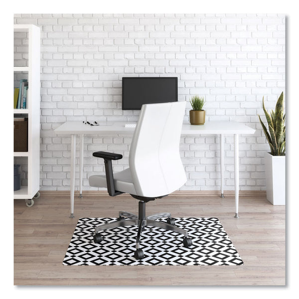 deflecto® FashionMat Chair Mat, Rectangular, 35 x 40, Diamonds (DEFCM3540BD)