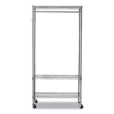 Alera® Wire Shelving Garment Rack, 40 Garments, 48w x 18d x 75h, Silver (ALEGR364818SR)