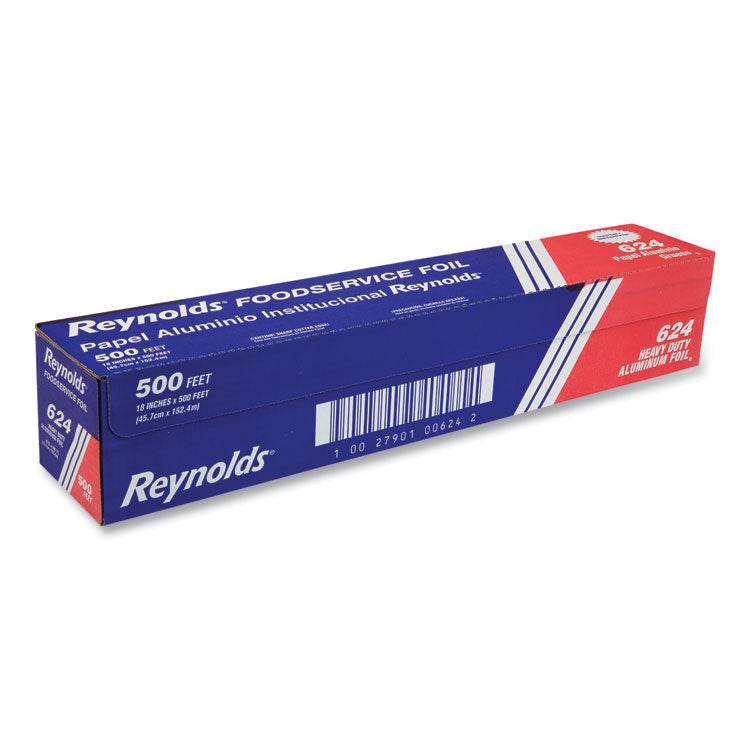 Reynolds Wrap® Heavy Duty Aluminum Foil Roll, 18" x 500 ft, Silver (RFP624)