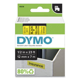 DYMO® D1 High-Performance Polyester Removable Label Tape, 0.5" x 23 ft, Yellow (DYM45018)