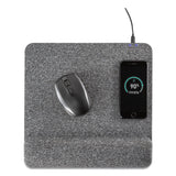 Allsop® Powertrack Plush Wireless Charging Mouse Pad with Wrist Rest, 11.8 x 11.6, Gray (ASP32304) Each