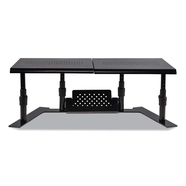 Allsop® Metal Art ErgoTwin Dual Monitor Stand, 25.6 to 33.1 x 12.6 x 6.2 to 8.6, Black, Supports 20 lb/Shelf (ASP31883) Each