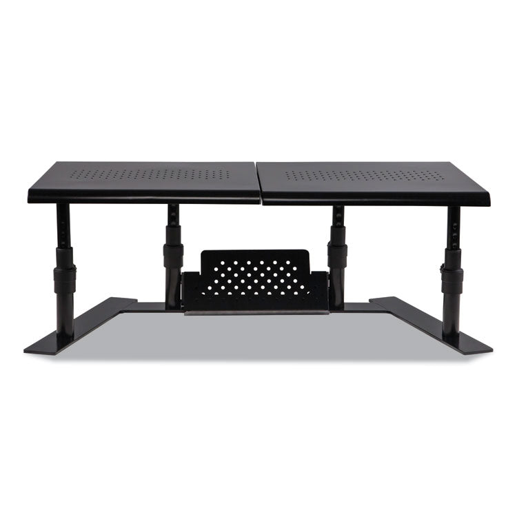 Allsop® Metal Art ErgoTwin Dual Monitor Stand, 25.6 to 33.1 x 12.6 x 6.2 to 8.6, Black, Supports 20 lb/Shelf (ASP31883) Each
