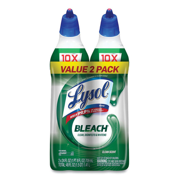LYSOL® Brand Disinfectant Toilet Bowl Cleaner with Bleach, 24 oz, 2/Pack (RAC96085PK)