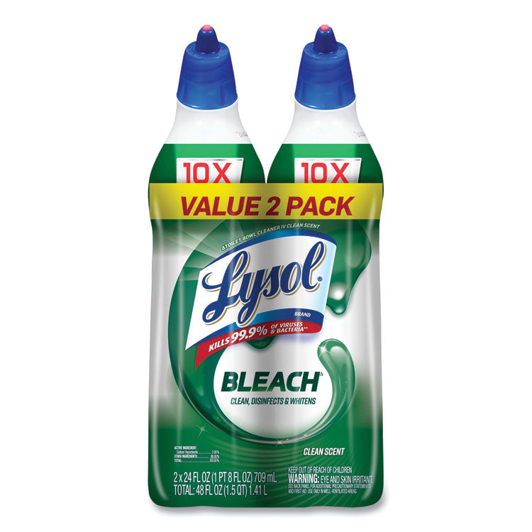 LYSOL® Brand Disinfectant Toilet Bowl Cleaner with Bleach, 24 oz, 8/Carton (RAC96085)