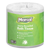 Marcal® 100% Recycled 2-Ply Bath Tissue, Septic Safe, Individually Wrapped Rolls, White, 330 Sheets/Roll, 48 Rolls/Carton (MRC6079) Case of 48