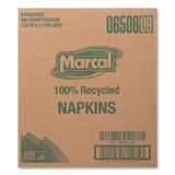 Marcal® 100% Recycled Lunch Napkins, 1-Ply, 11.4 x 12.5, White, 400/Pack (MRC6506PK)