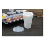 Dart® Plastic Lids, Fits 12 oz to 24 oz Hot/Cold Foam Cups, Straw-Slot Lid, White, 100/Pack, 10 Packs/Carton (DCC16SL)