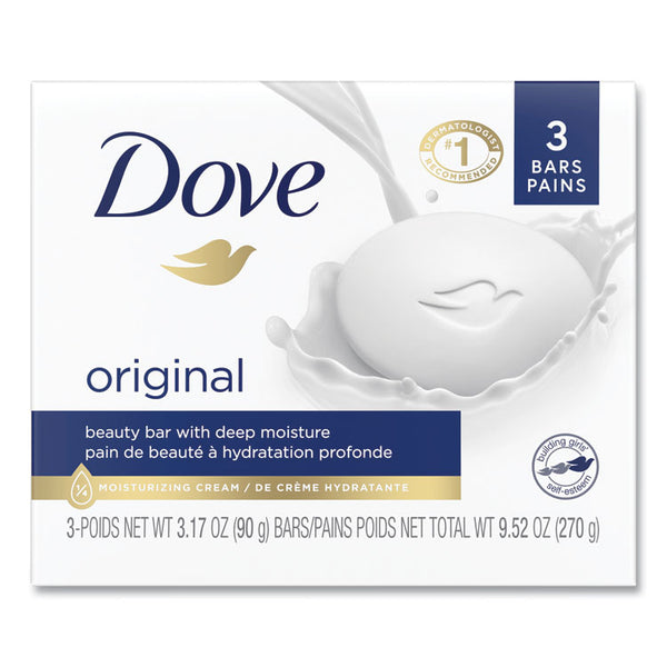 Dove® White Beauty Bar, Light Scent, 3.17 oz, 3/Pack (UNI04090PK) Pack of 3