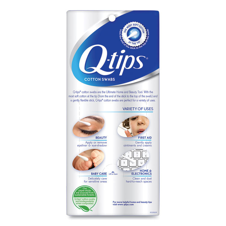 Q-tips® Cotton Swabs, 750/Pack, 12/Carton (UNI09824CT)