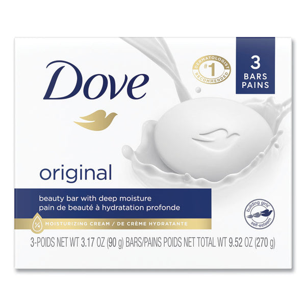 Dove® White Beauty Bar, Light Scent, 3.17 oz, 12/Carton (UNI04090CT) Case of 12