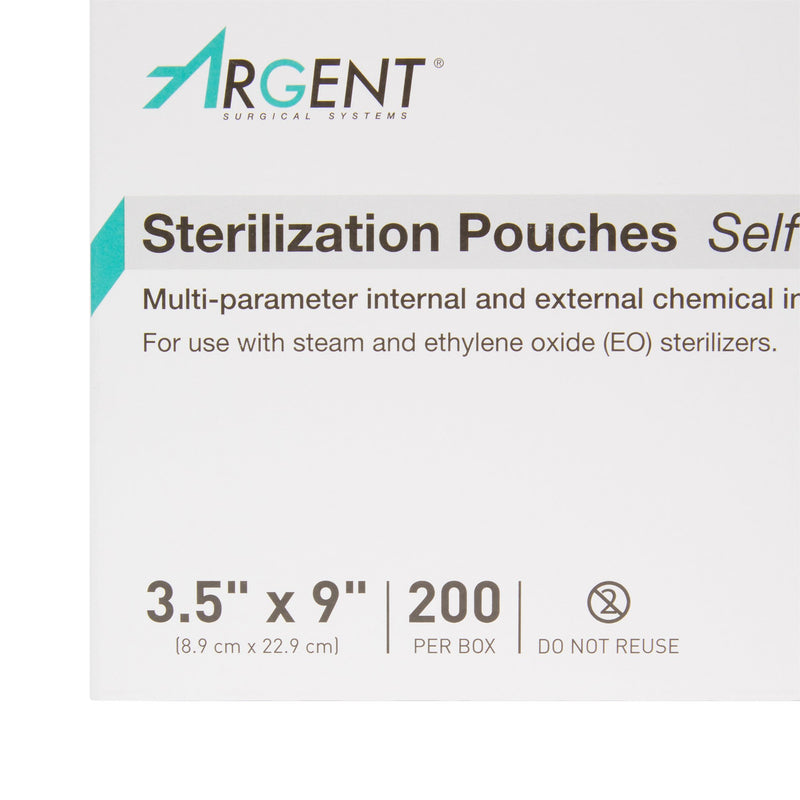 McKesson Argent™ Sure-Check® Sterilization Pouch Ethylene Oxide (EO) Gas / Steam 3-1/2 X 9 Inch Transparent / Blue Self Seal Paper / Film (527134_BX) 1/BX