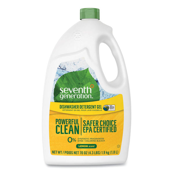 Seventh Generation® Natural Automatic Dishwasher Gel, Lemon, Jumbo 70 oz Bottle, 6/CT (SEV22831CT)