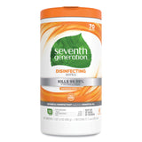 Seventh Generation® Botanical Disinfecting Wipes, 7 x 8, Lemongrass Citrus, 70 Count, 6/Carton (SEV22813CT) 6 canisters of 70 wipes