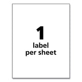 Avery® UltraDuty GHS Chemical Waterproof and UV Resistant Labels, 8.5 x 11, White, 50/Pack (AVE60521)