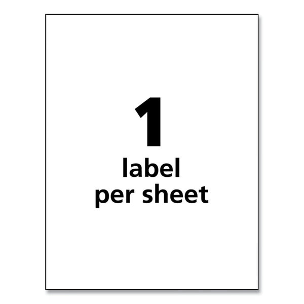 Avery® UltraDuty GHS Chemical Waterproof and UV Resistant Labels, 8.5 x 11, White, 50/Pack (AVE60521)