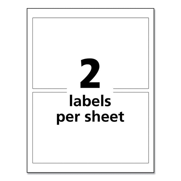 Avery® UltraDuty GHS Chemical Waterproof and UV Resistant Labels, 4.75 x 7.75, White, 2/Sheet, 50 Sheets/Pack (AVE60522)