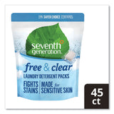 Seventh Generation® Natural Laundry Detergent Packs, Powder, Unscented, 45 Packets/Pack (SEV22977) 1 Packet