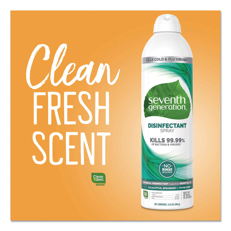 Seventh Generation® Disinfectant Sprays, Eucalyptus/Spearmint/Thyme, 13.9 oz, Spray Bottle (SEV22981EA) Each