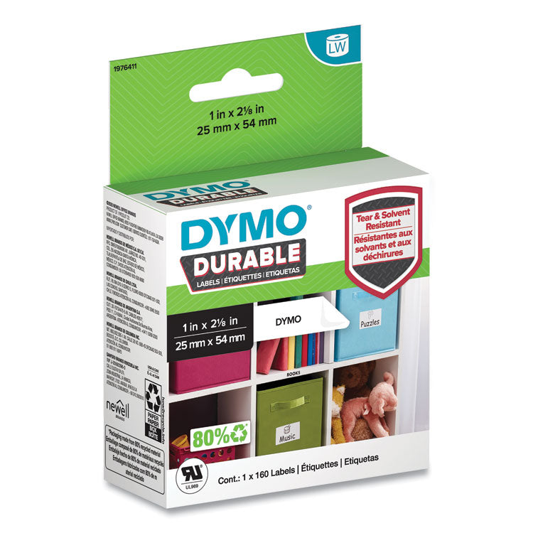 DYMO® LW Durable Multi-Purpose Labels, 1" x 2.12", 160 Labels/Roll (DYM1976411)