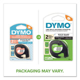 DYMO® LetraTag Paper Label Tape Cassettes, 0.5" x 13 ft, White, 2/Pack (DYM10697) Pack of 2