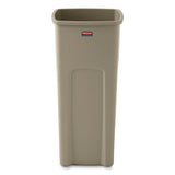 Rubbermaid® Commercial Untouchable Square Waste Receptacle, 23 gal, Plastic, Beige (RCP356988BG) Each