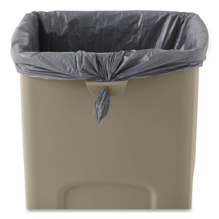 Rubbermaid® Commercial Untouchable Square Waste Receptacle, 23 gal, Plastic, Beige (RCP356988BG) Each