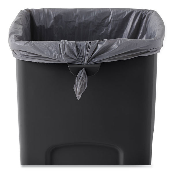 Rubbermaid® Commercial Untouchable Square Waste Receptacle, 23 gal, Plastic, Black (RCP356988BK)